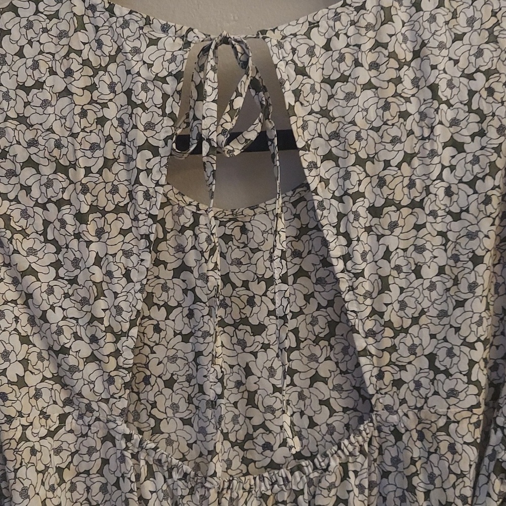 BANANA REPUBLIC FACTORY Floral Open Back A-Line Dress - Picture 8 of 12